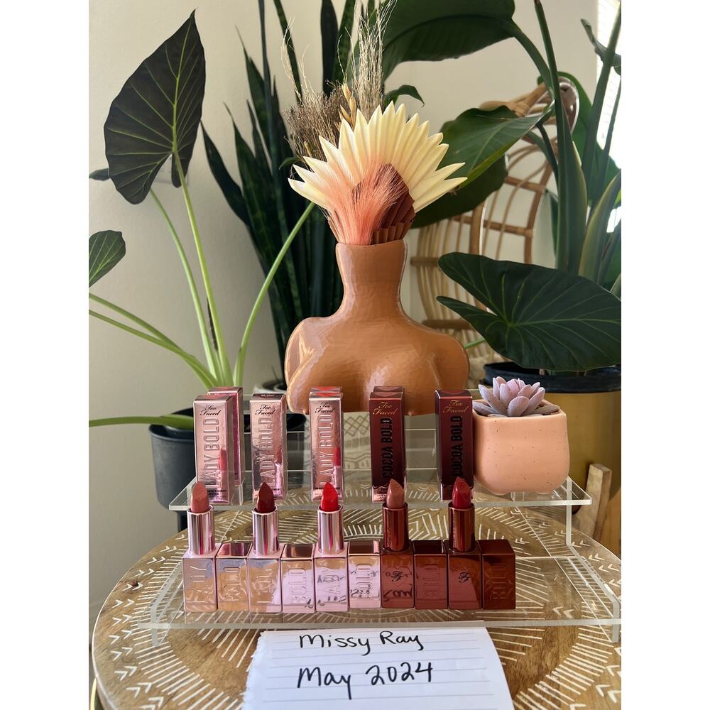 Too Faced Lady Bold ‘Em-Power Pigment Lipstick retail $29 (PRICE EACH)